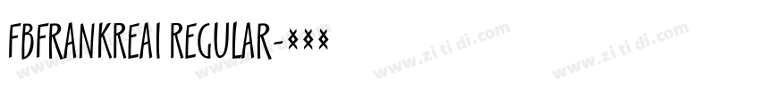 FbFrankReaI Regular字体转换